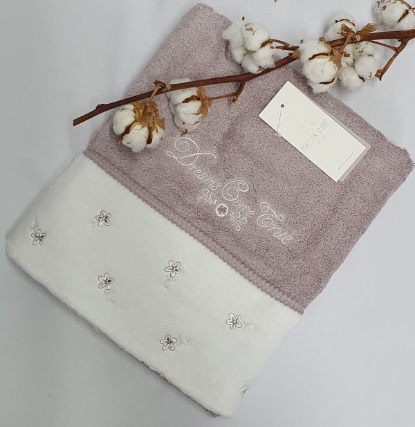 Рушник Maison D'or Lavoine Flowers 85x150 Dark Lilac