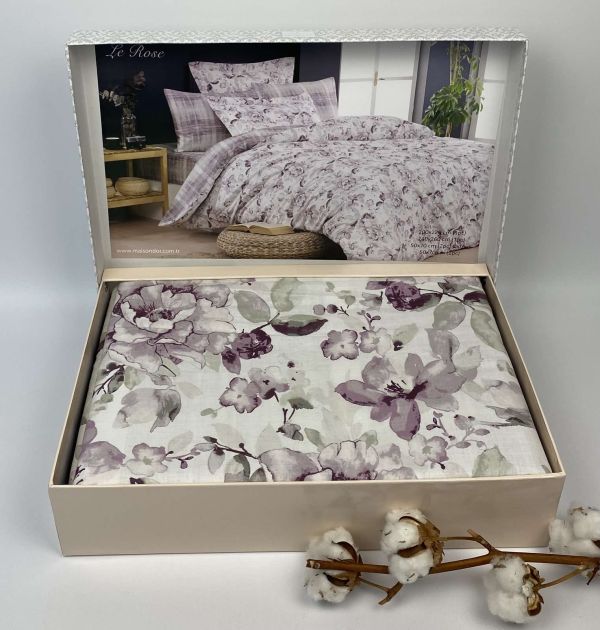 Постільна білизна Maison D'or ранфорс Le Rose 200х220 Lilac
