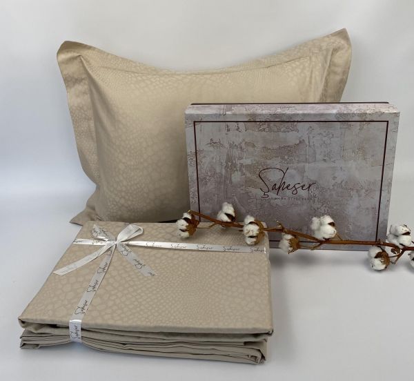 Постільна білизна Saheser Jacquard Vip Satin 220X240 Austin Bej