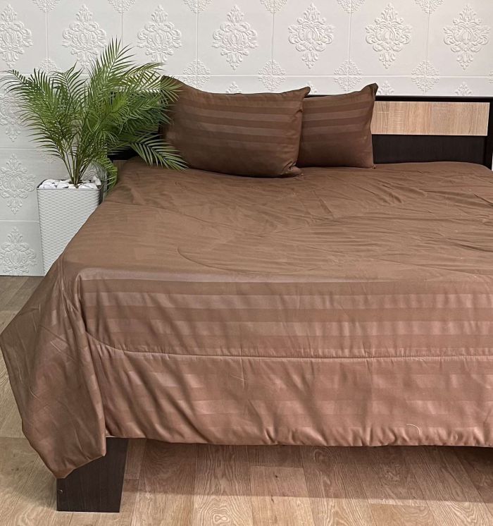 Набір постільної білизни з літньою ковдрою Colorful Home 200х230 см Brown