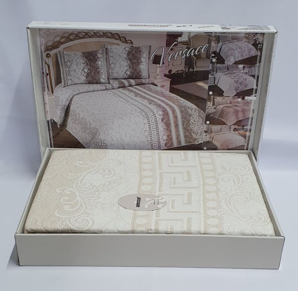 Покривало My Bed Жакард 170x240 з наволочкою Versace Bej