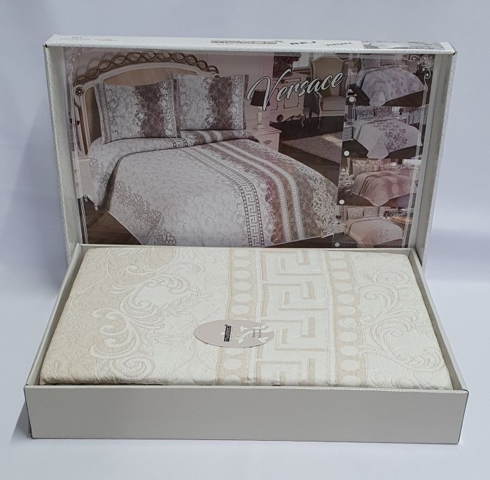 Покривало My Bed Жакард 170x240 з наволочкою Versace Bej