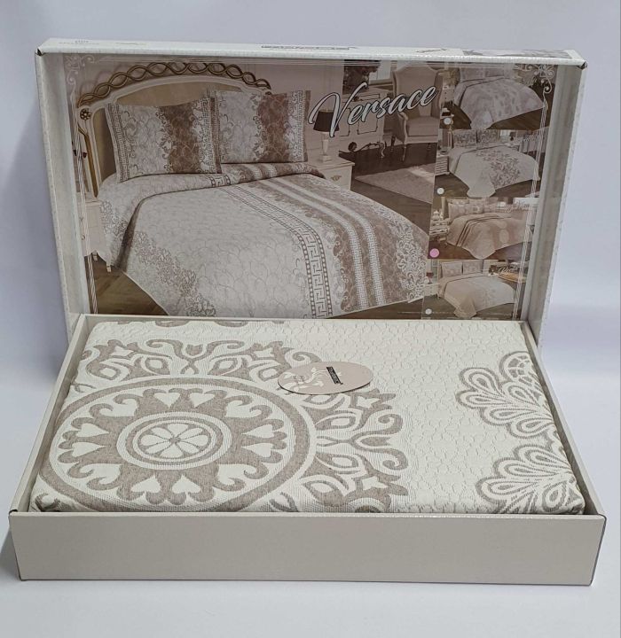 Покривало My Bed Жакард 170x240 з наволочкою Onella Kahve