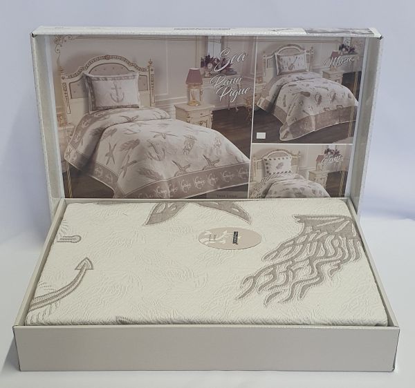 Покривало My Bed Жакард 170x240 з наволочкою Sea Kahve