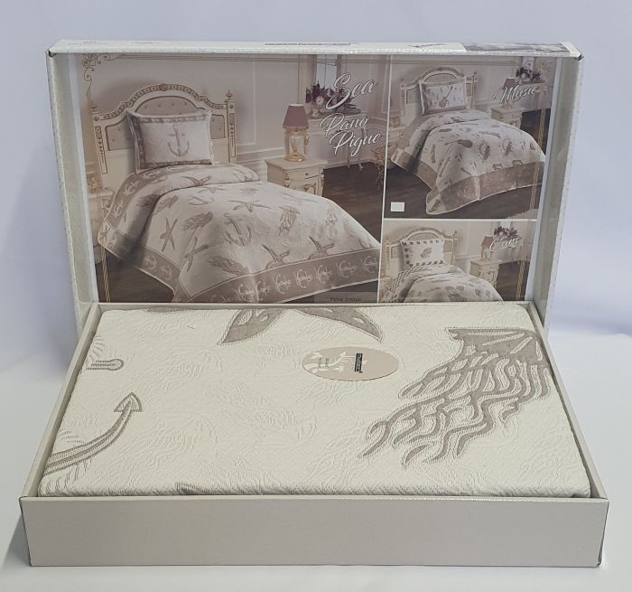 Покривало My Bed Жакард 170x240 з наволочкою Sea Kahve