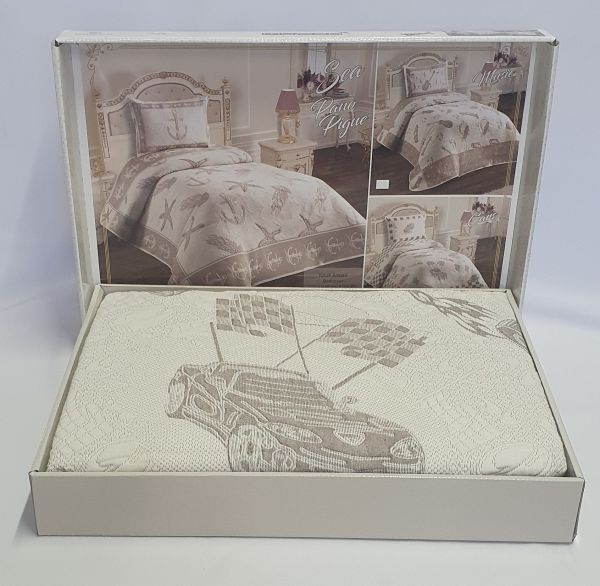 Покривало My Bed Жакард 170x240 з наволочкою Cars Kahve