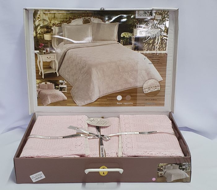 Покривало My Bed Вафельне 240x260 з наволочками Cotton Pudra