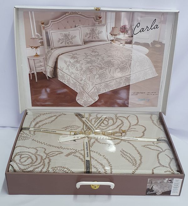 Покривало My Bed Жакард 240x260 з наволочками Carla Capuccino