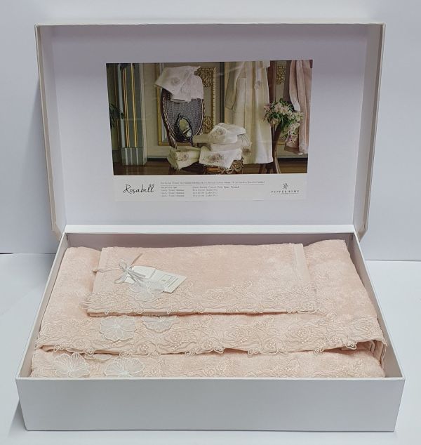 Набір рушників 3шт Pepper Home Rosabell Pink