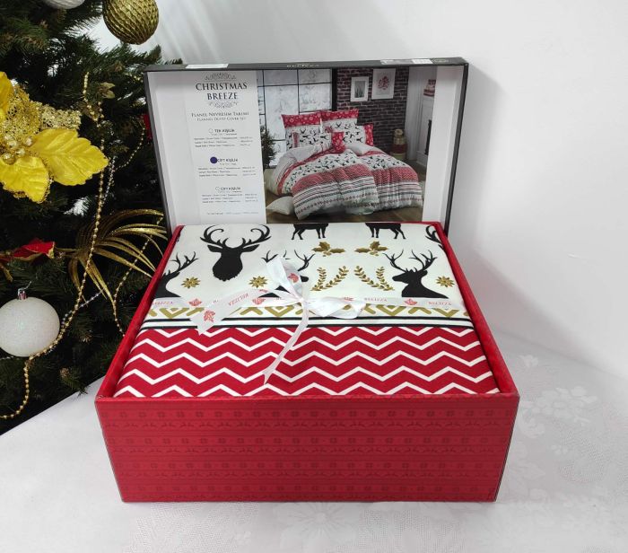Постільна білизна Belizza фланель 160x220 Christmas