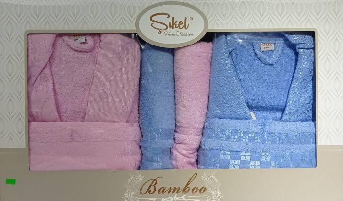 Халат-набір Sikel Бамбук Pink-Blue