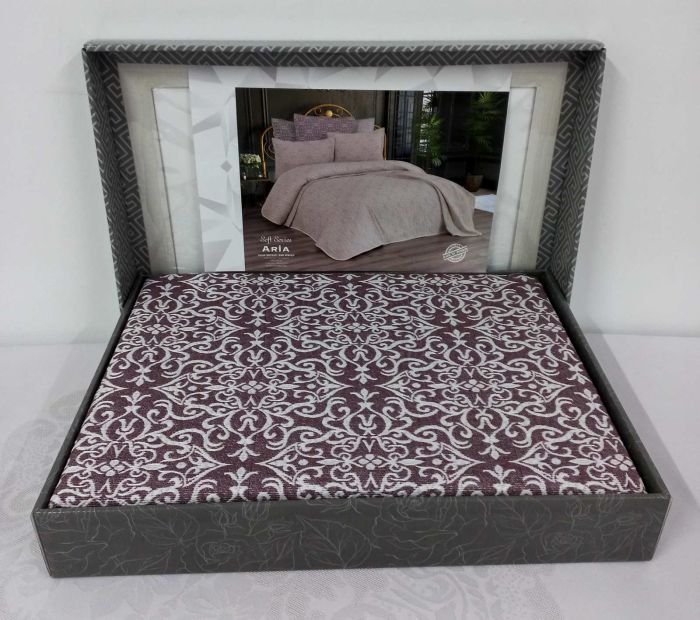 Покривало My Bed Soft Serie 240x260 з наволочками Aria Bordo