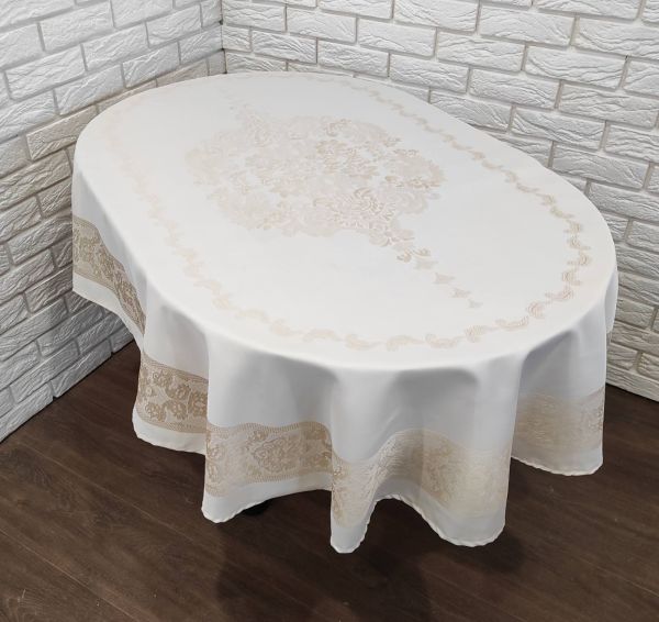 Скатертина Sagol тефлон 160x220 ovale St-060 Gold в коробці *