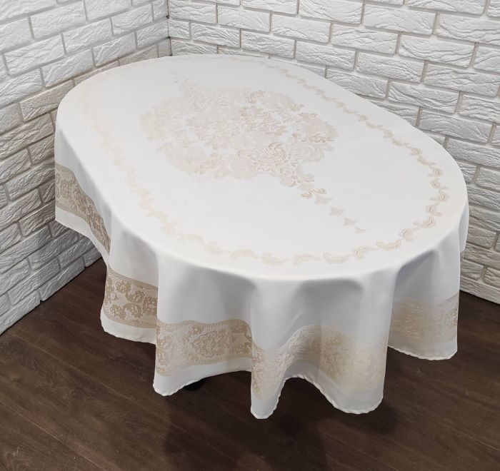 Скатертина Sagol тефлон 160x220 ovale St-060 Gold в коробці *