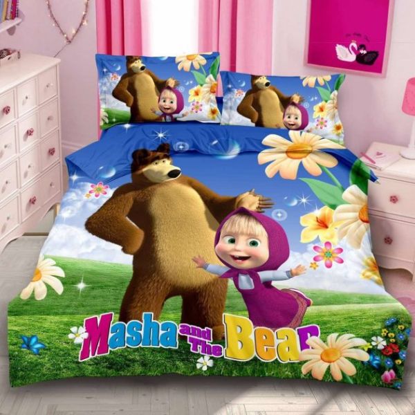Постільна білизна 150x210 см "Маша и Ведмідь"