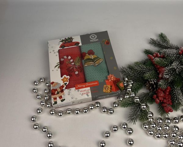 Набір вафельних рушників Nilteks 2шт Lux Christmas 6