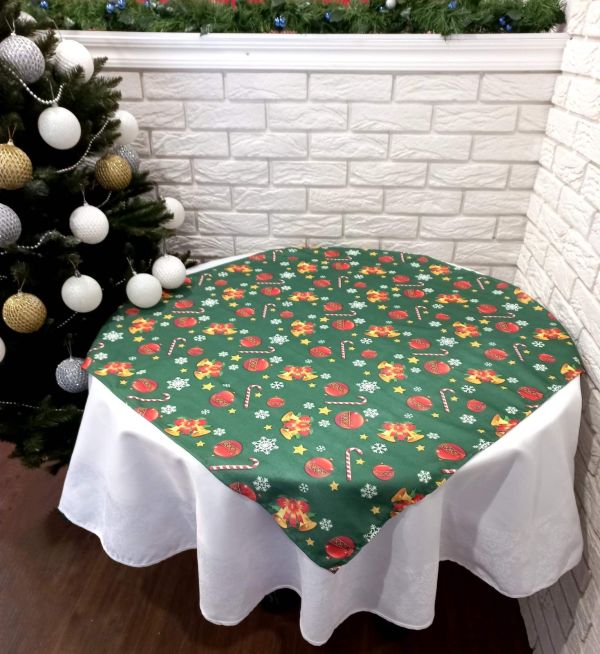 Квадрат "Print" Sagol 95х95 новорічний Yesil
