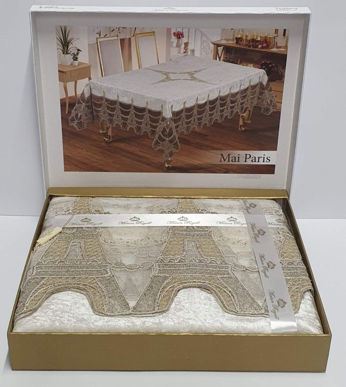 Скатертина Велюр Maison Royale 160x220 Mai Paris Cream