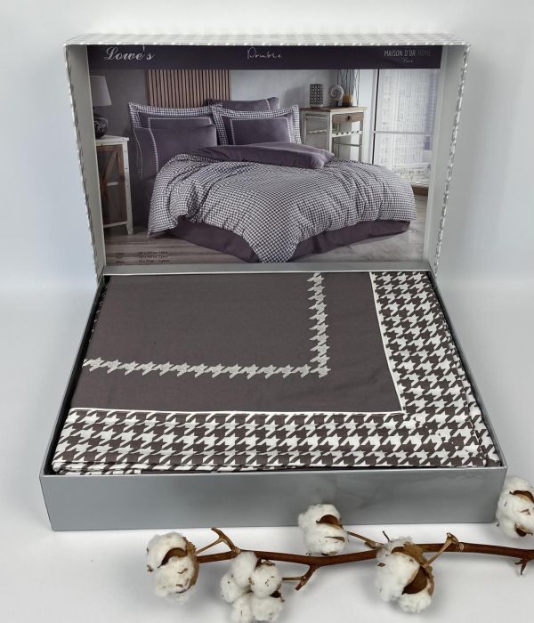 Постільна білизна Maison D'or сатин 200х220 Lowe's Brown