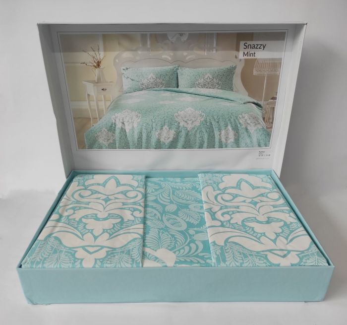 Постільна білизна Altinbasak ранфорс 200x220 Snazzy Mint