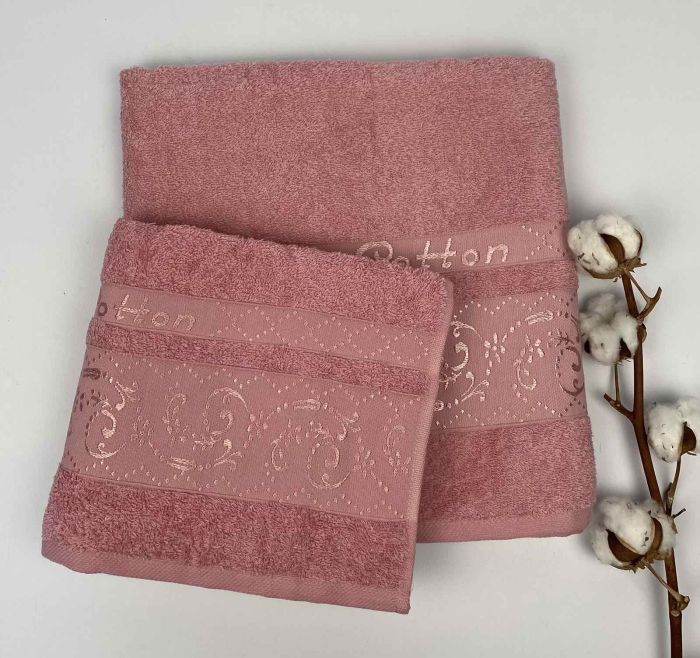 Набір рушників АЕ 2 шт Khlopok Pink