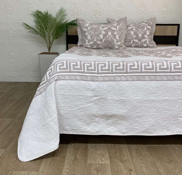 Покривало Moda Box 240x260 з наволочками Aleyna Kahve