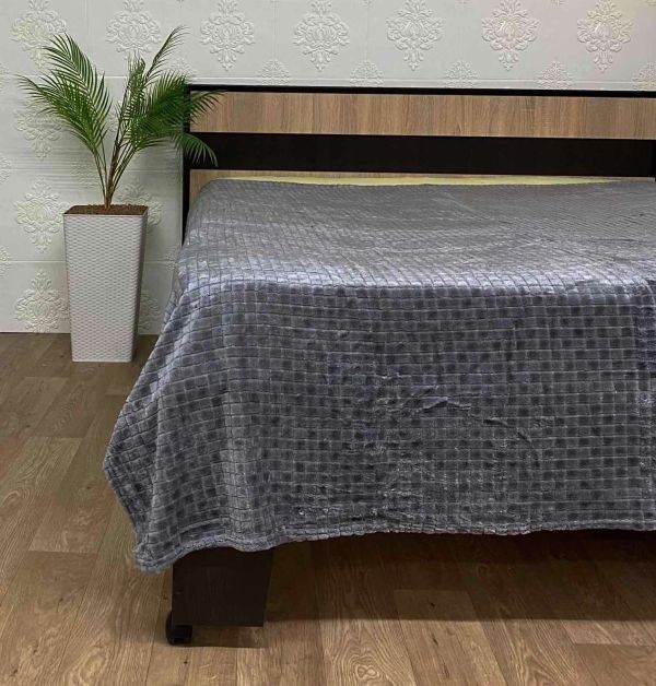 Покривало велюр євро (1214) 150х200 Anthracite