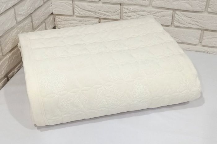 Покривало велюрове Model-1 200x230 Milk