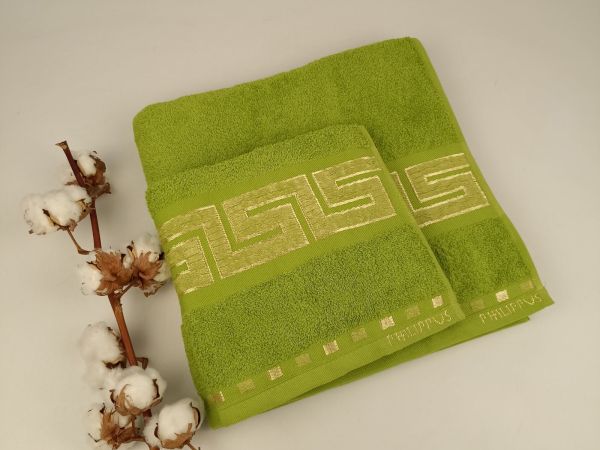 Набір рушників Philippus Cross Cotton 2 шт Krinkil Greek Салатовий (Е261)