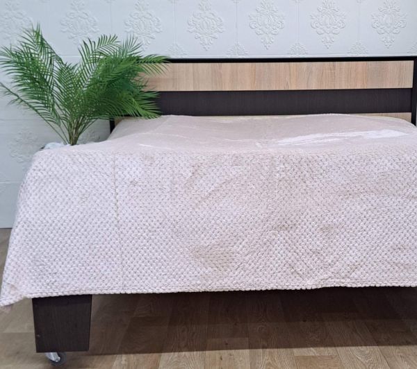 Покривало велюр без упаковки 200х220  Cream (1182)
