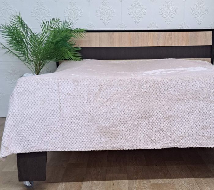 Покривало велюр без упаковки 200х220  Cream (1182)