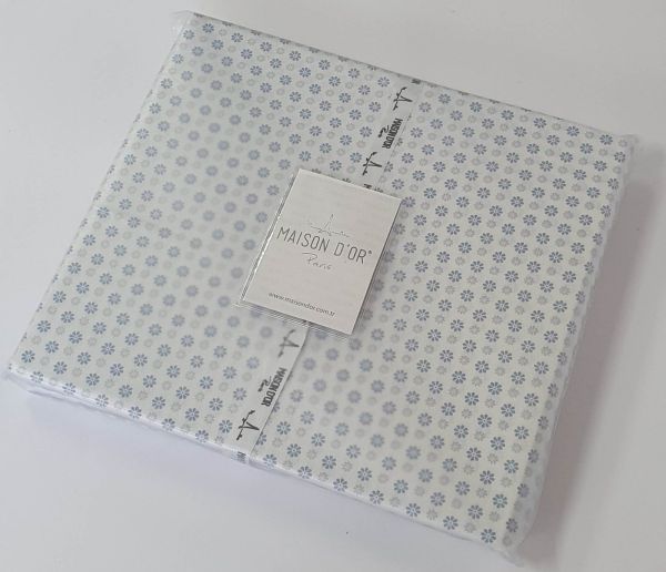 Простирадло+наволочки 180x200+50х70 ранфорс Deluxe Maison D'or Daisi Blue