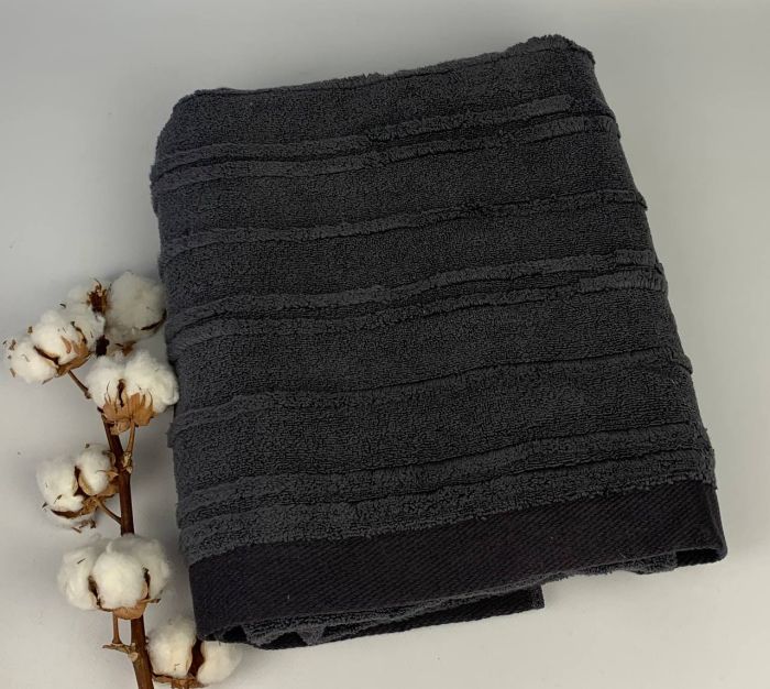 Рушник Pupilla 70х140 Microcotton Cevher Dark Grey