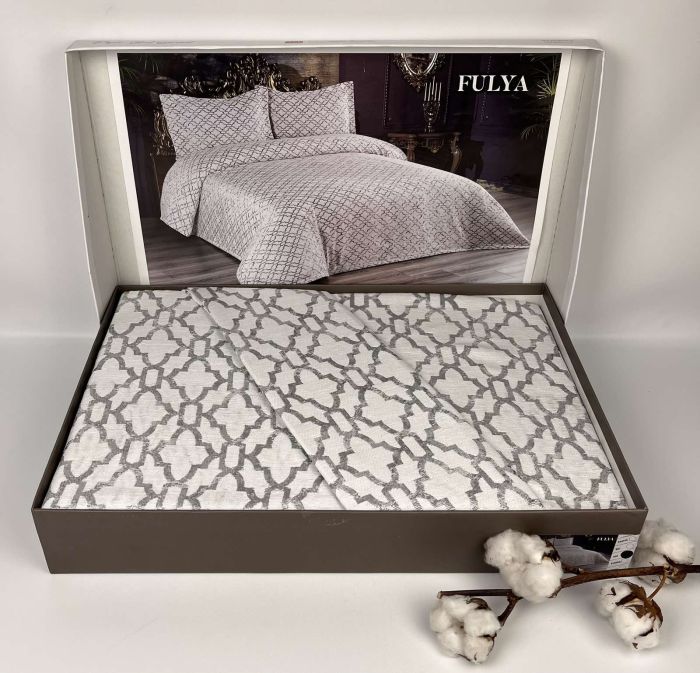 Покривало Moda Box 240х260 з наволочками Fulya Gri