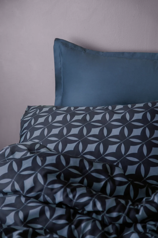 Постільна білизна Issimo Home сатин 200х220 MONDO BLUE