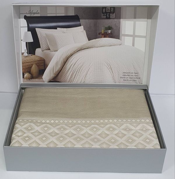 Постільна білизна Maison D'or ранфорс Sibyla  200х220 Beige