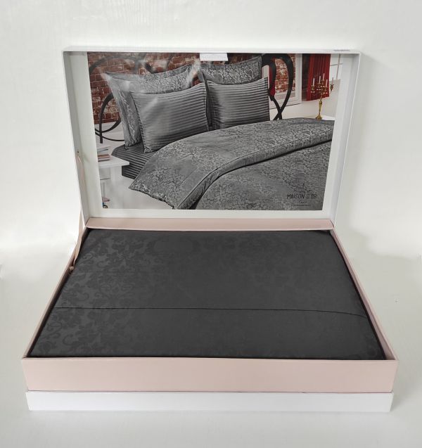Постільна білизна Maison D'or сатин бамбук 200х220 Pearl Linens Antrasit