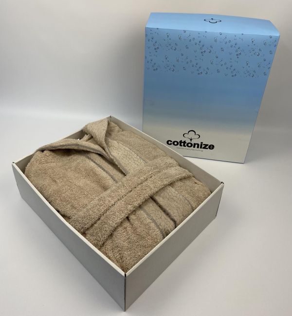 Халат Cottonize cod703 Beige M в коробці