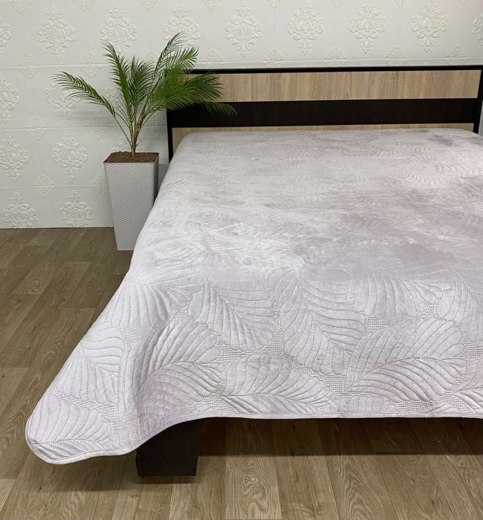 Покривало велюрове Model-16 (1284) 220х240 Light Grey