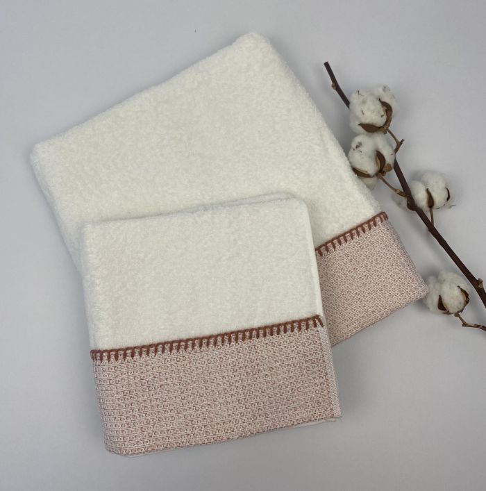 Набір рушників 2 шт Lunaria White- Orange