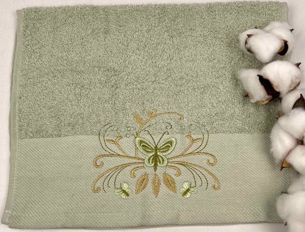 Махровий рушник Ma Me 30х50 Butterfly 3 Light green