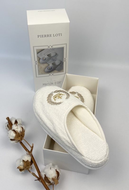Тапочки Maison D'or Pierre Loti Slipper Ecru