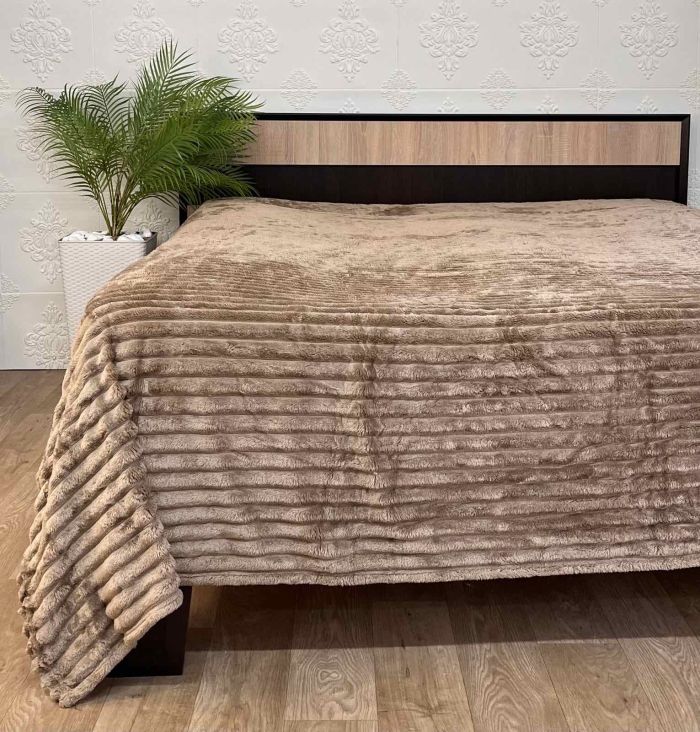 Покривало велюр 210х230 Light  Brown (616)