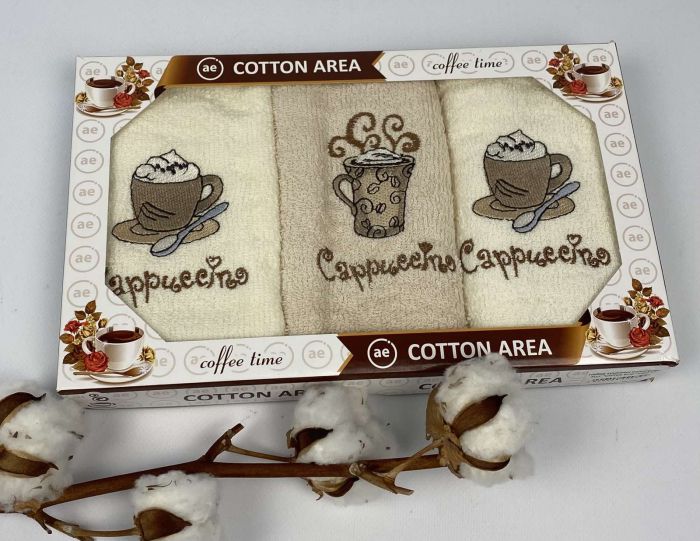 Набір кухонних рушників 3шт "Coffee time" mod.10