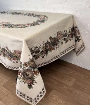 Скатертина велюрова Sagol 160x220 St-128 Krem