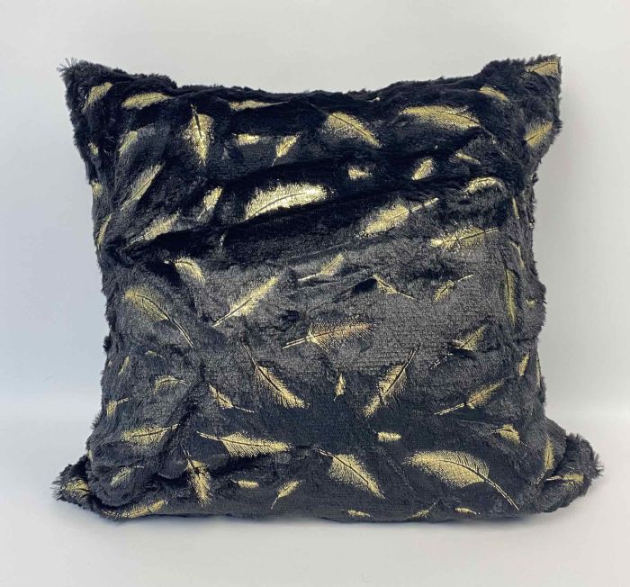 Наволочка велюр Перо 40х40 Black