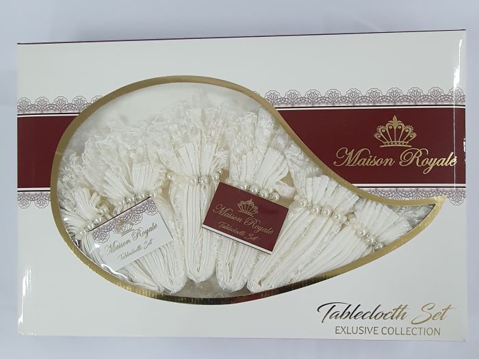 Скатертина KDK Set Maison Royale 160x400+12 psc Cream