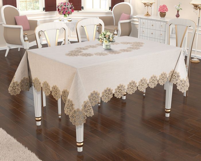Скатертина Велюр Acme Tekstil 110x160 Star Krem