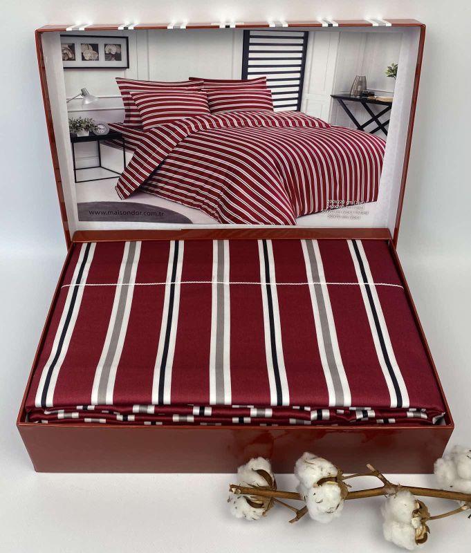 Постільна білизна Maison D'or сатин 200х220 Revan Loire Linens Red