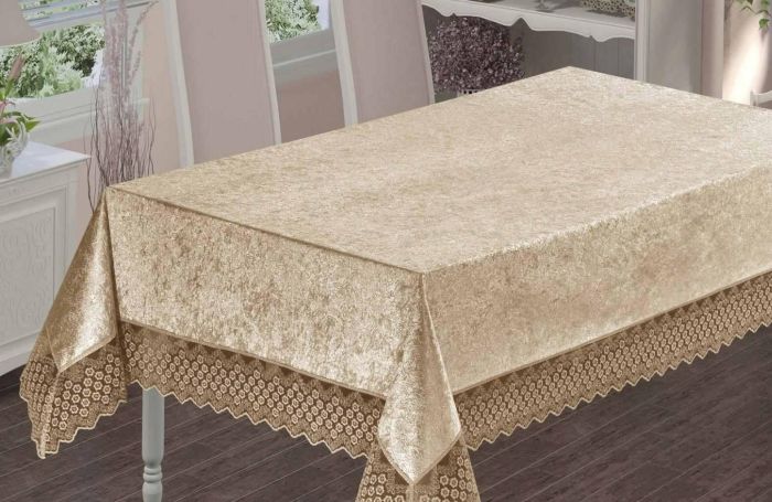 Скатертина Велюр Maison Royale 160x400 Nazende Cappucino